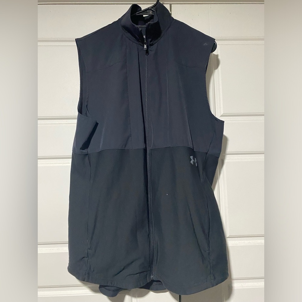 Under Armour Men’s Navy Blue/Black Vest/Jacket Size Large Full Zip